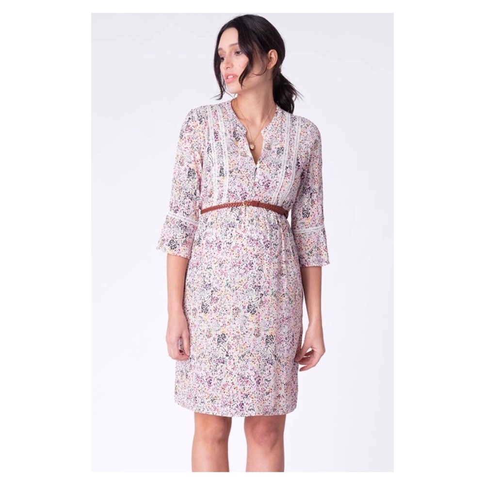 Seraphine Woven Ditsy Floral Maternity Dress